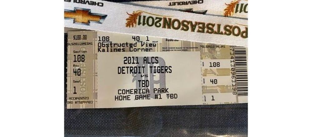 Detroit Tigers ticket & lanyard 2011 ALCS